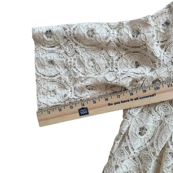 Anthropologie Solitaire Ravi Khosla Cotton Crochet Lace Open Jacket size L - Picture 12 of 12